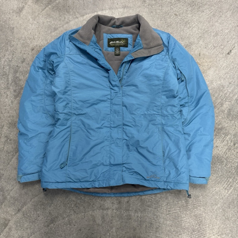 Womens Eddie Bauer Teal Blue Green Full-Zip Jacket Insulated Large